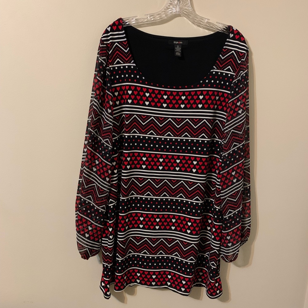 STYLE & CO. Long Sleeve Tunic Top size XL - Picture 1 of 15